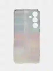 Бордовый силиконовый чехол на Samsung Galaxy A15 / Самсунг А15 прозрачный, с принтом, защита камеры