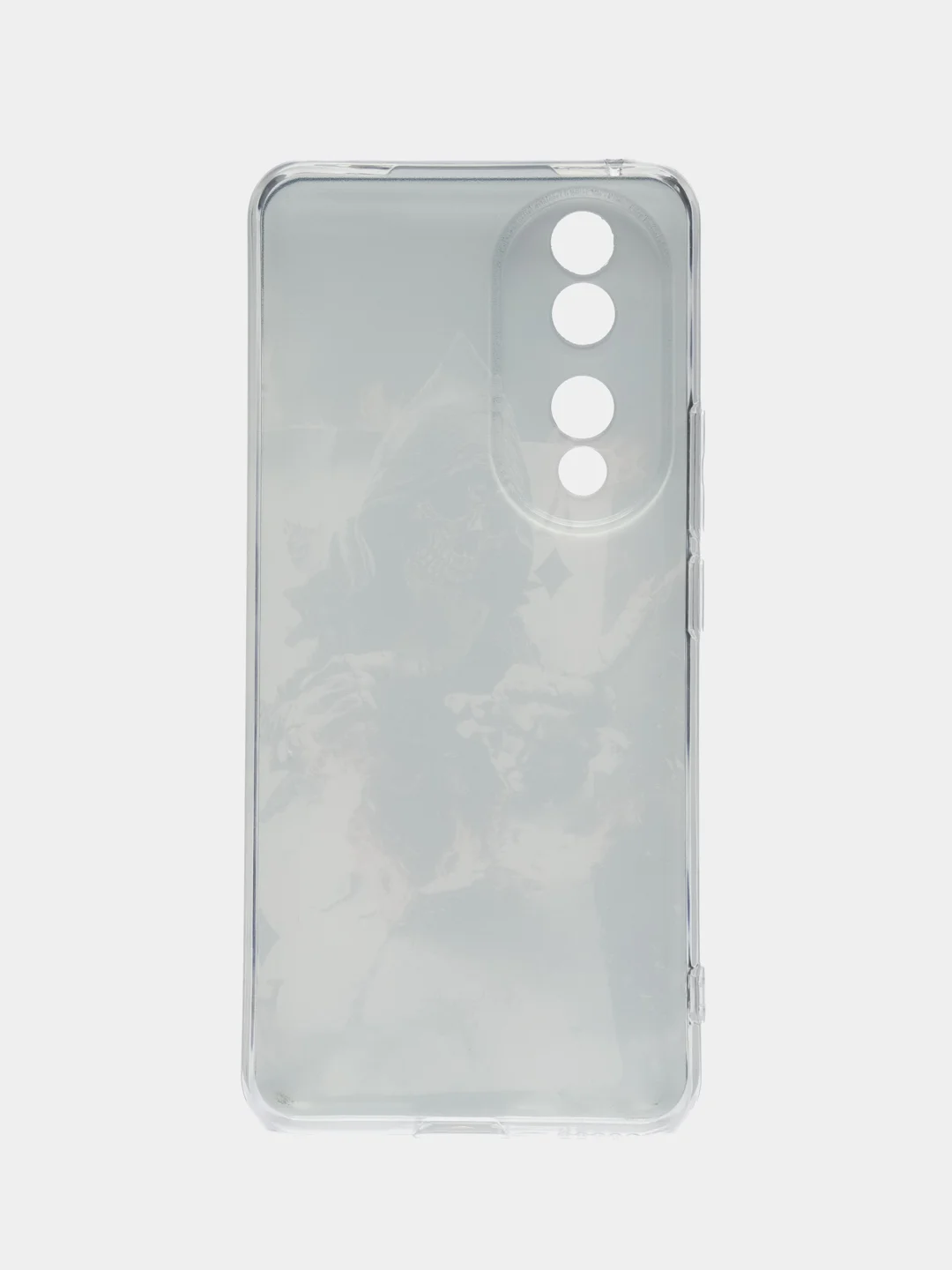 Песочный хаки силиконовый чехол на Honor 90 (Хонор 90), прозрачный, с рисунком