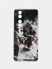 Песочный хаки силиконовый чехол на Honor 90 (Хонор 90), прозрачный, с рисунком