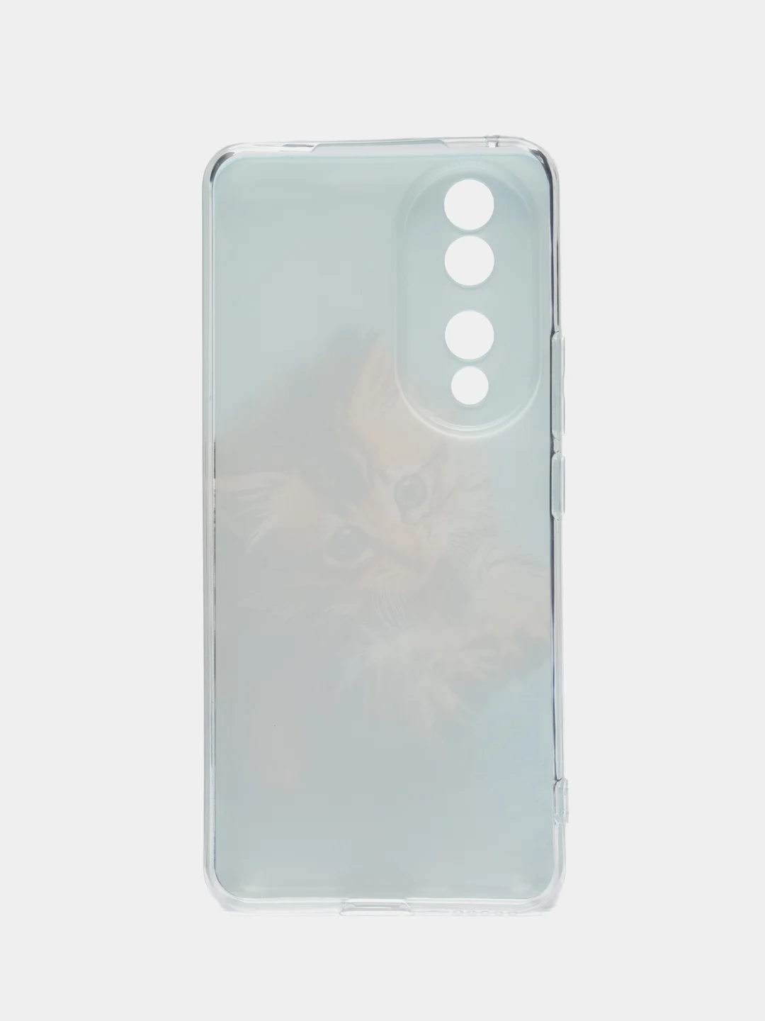 Светло-коричневый силиконовый чехол на Honor 90 (Хонор 90), прозрачный, с рисунком