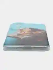 Светло-коричневый силиконовый чехол на Honor 90 (Хонор 90), прозрачный, с рисунком