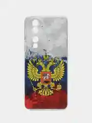 Синий силиконовый чехол на Honor 90 (Хонор 90), прозрачный, с рисунком