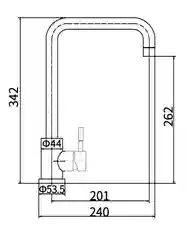 Черный gebert GB14201 LOFT cмеситель для кухни, высокий излив, нержавеющая сталь