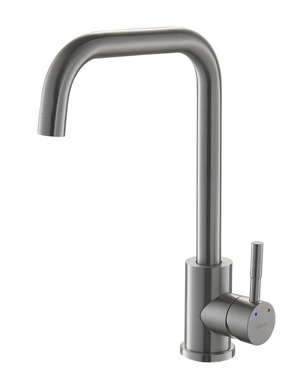 Серый металлик gebert GB14201 LOFT cмеситель для кухни, высокий излив, нержавеющая сталь