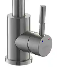 Серый металлик gebert GB14201 LOFT cмеситель для кухни, высокий излив, нержавеющая сталь