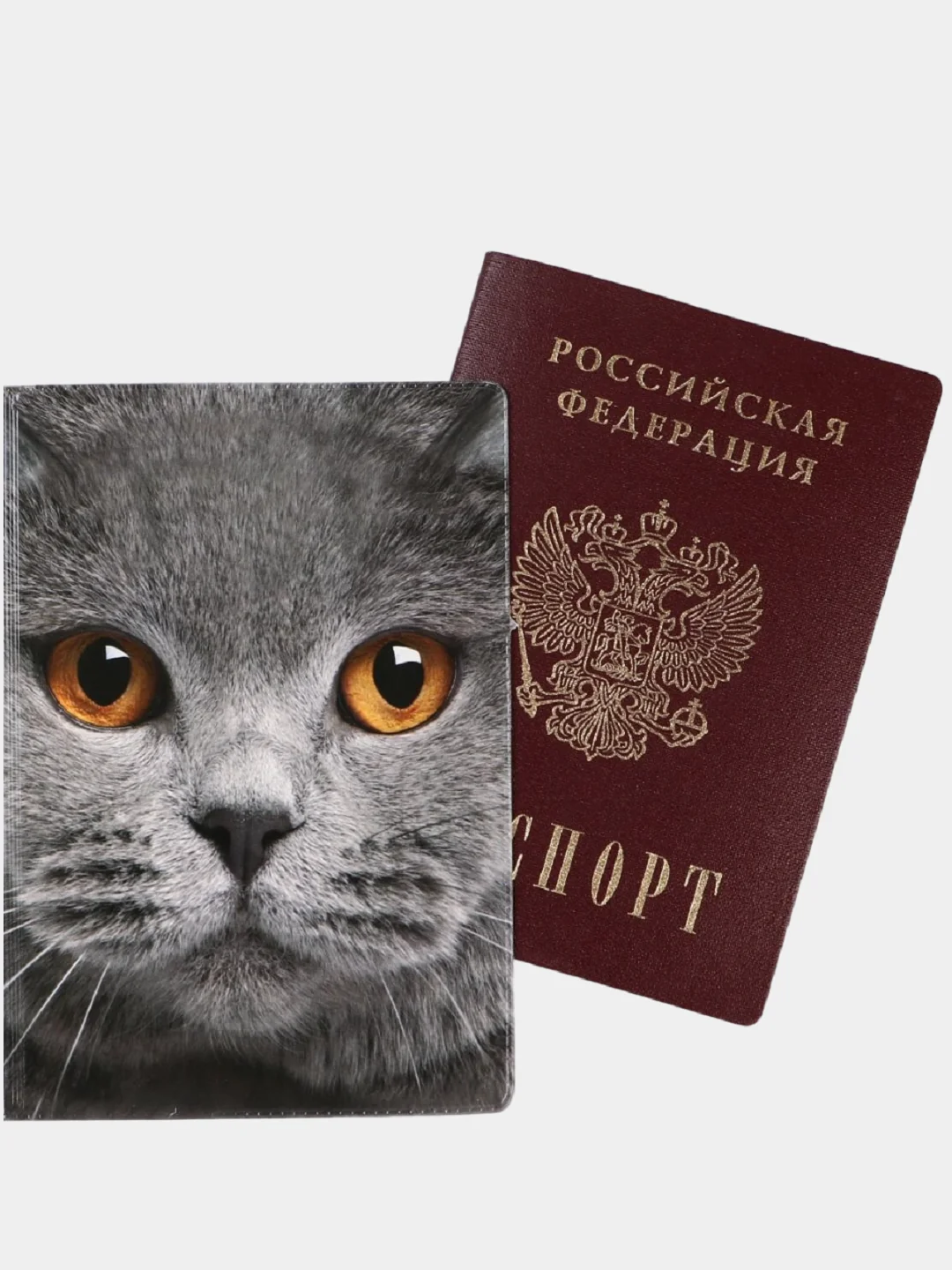 Серый обложка на паспорт, обложка для паспорта