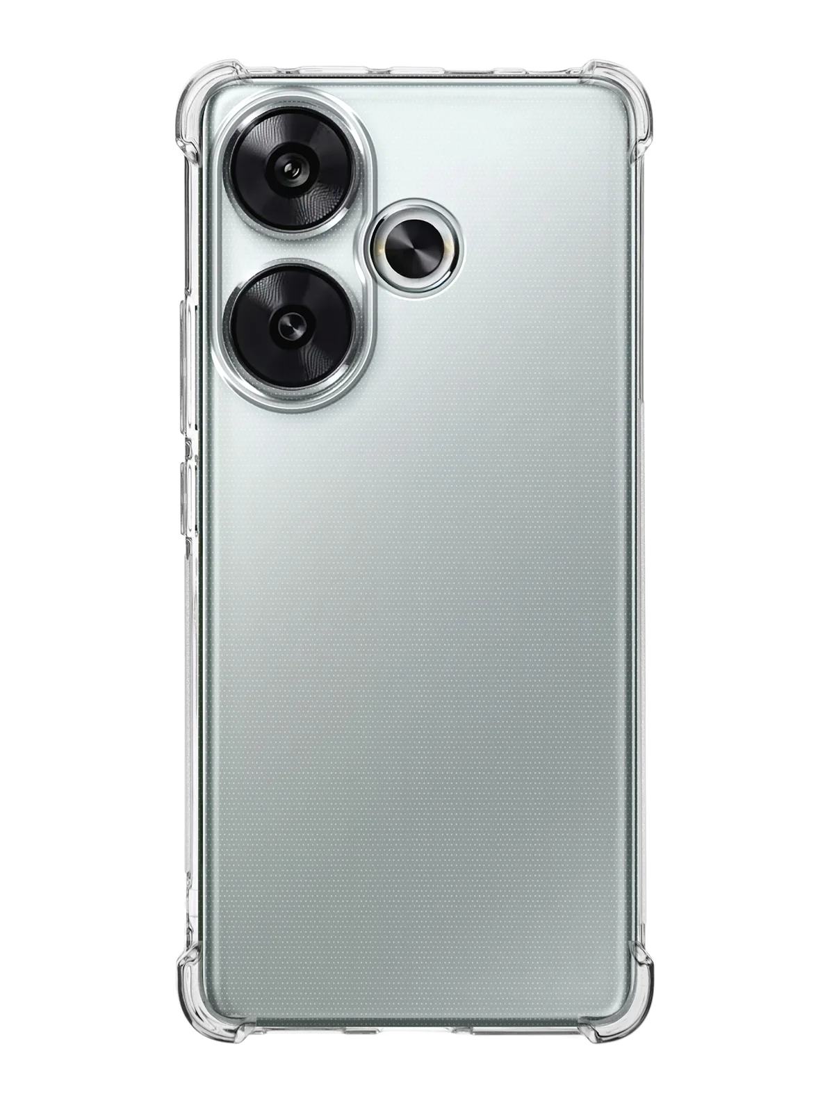 Прозрачный противоударный чехол для Xiaomi Redmi Turbo 3/ Poco F6 силиконовый BROSCORP усиленные углы