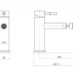 Черный gebert GB11301 LOFT cмеситель для биде, нержавеющая сталь
