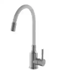 Белый gebert GB14101 LOFT RELEX cмеситель для кухни, высокий гибкий излив, нержавеющая сталь