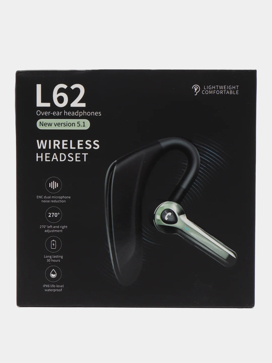 Блютуз гарнитура наушник беспроводная L62, bluetooth V5.2, для телефонов