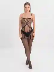 Хром боди-комбинезон женский, эротический, кружевной, в сетку, 18+
