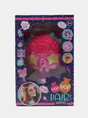 Розовый игрушка Pop Pop Hair Surprise Кукла с расческой и аксессуарами