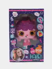 Пурпурный игрушка Pop Pop Hair Surprise Кукла с расческой и аксессуарами