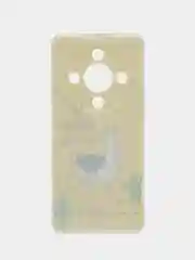 Горчичный силиконовый чехол на Honor X9B (Хонор X9B), прозрачный, с рисунком, защита камеры