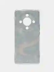Коричневый силиконовый чехол на Honor X9B (Хонор X9B), прозрачный, с рисунком, защита камеры