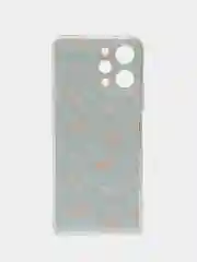 Светло-оранжевый силиконовый чехол на Xiaomi Redmi 12 (Редми 12), прозрачный, с рисунком, защита камеры