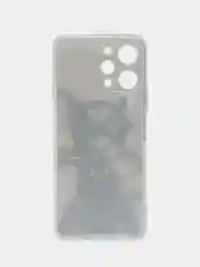 Серый силиконовый чехол на Xiaomi Redmi 12 (Редми 12), прозрачный, с рисунком, защита камеры