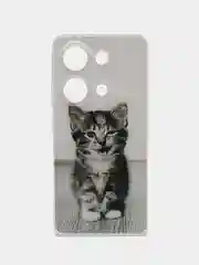 Молочный чехол на Xiaomi Redmi Note 13 Pro 4G/Poco M6 Pro 4G, прозрачный, с рисунком, защита камеры