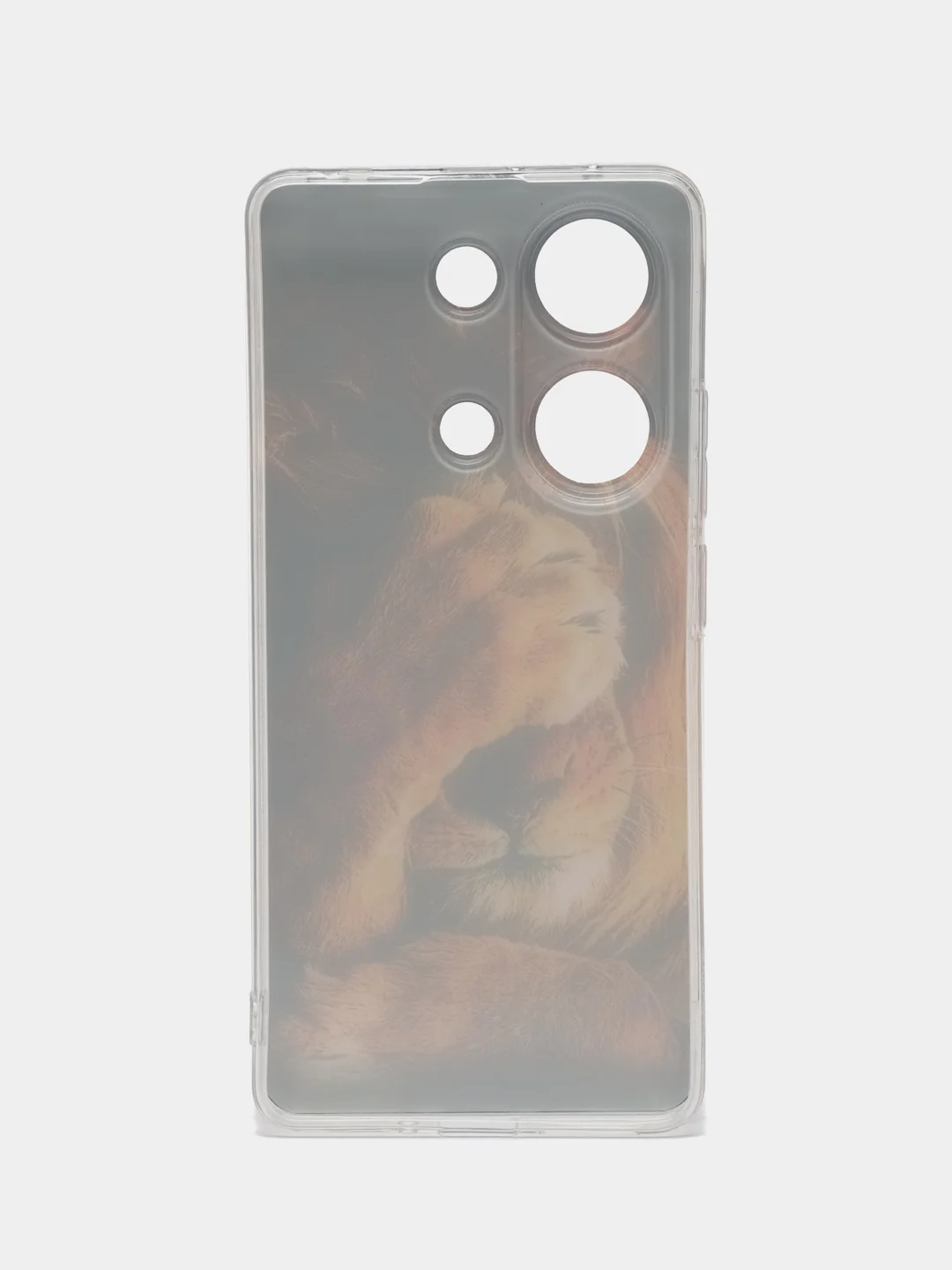 Светло-бежевый чехол на Xiaomi Redmi Note 13 Pro 4G/Poco M6 Pro 4G, прозрачный, с рисунком, защита камеры