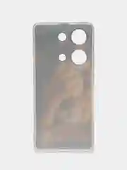 Светло-бежевый чехол на Xiaomi Redmi Note 13 Pro 4G/Poco M6 Pro 4G, прозрачный, с рисунком, защита камеры
