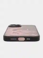 Красный чехол на iPhone (Айфон) 11/12/13/14 силиконовый/пластиковый с принтом "Дракон"
