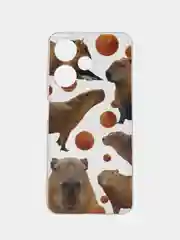 Терракотовый чехол на Infinix Hot 30i (Инфиникс Хот 30и) с рисунком, прозрачный
