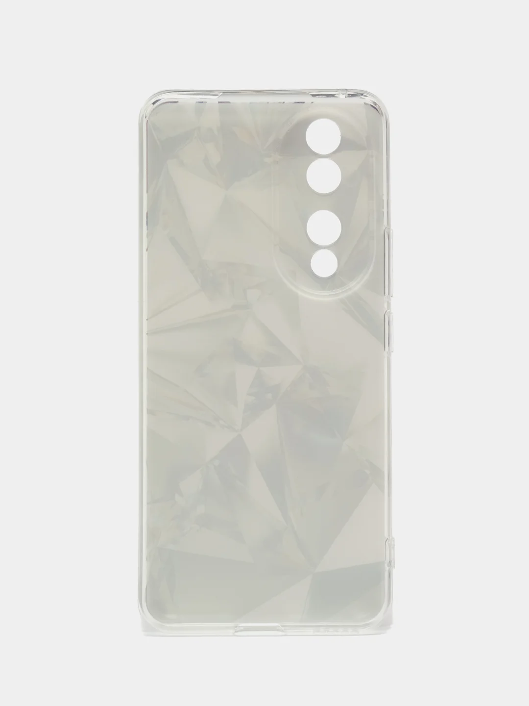 Серый металлик силиконовый чехол на Honor 90 (Хонор 90), прозрачный, с рисунком