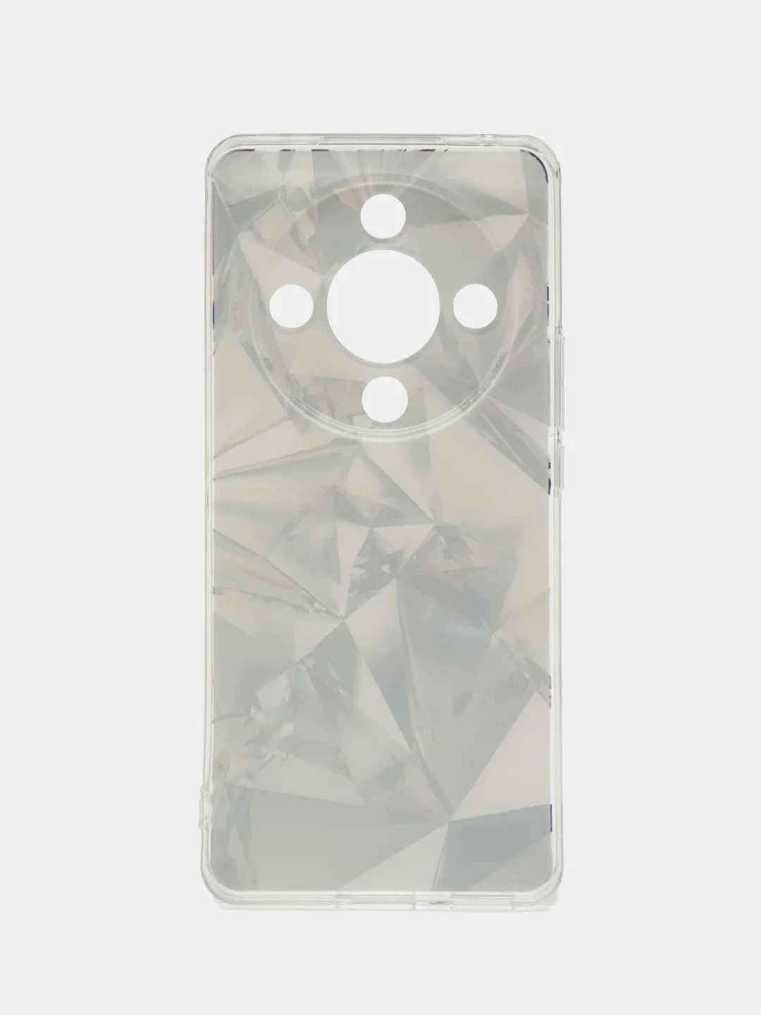 Серый металлик силиконовый чехол на Honor X9B (Хонор X9B), прозрачный, с рисунком, защита камеры