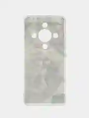 Серый металлик силиконовый чехол на Honor X9B (Хонор X9B), прозрачный, с рисунком, защита камеры