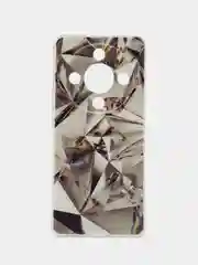 Серый металлик силиконовый чехол на Honor X9B (Хонор X9B), прозрачный, с рисунком, защита камеры