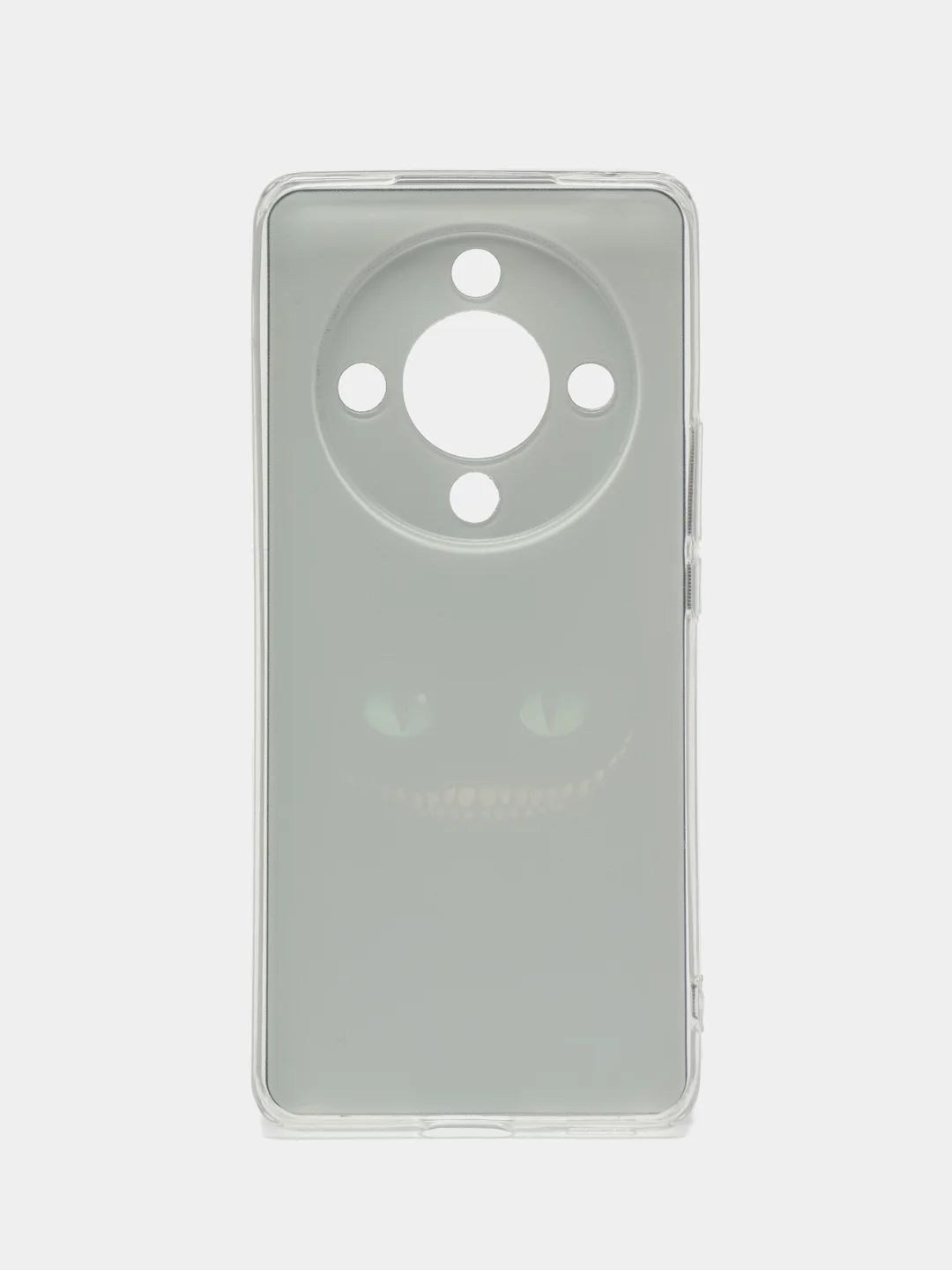 Черный силиконовый чехол на Honor X9B (Хонор X9B), прозрачный, с рисунком, защита камеры