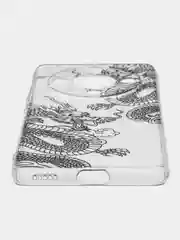 Пудровый силиконовый чехол на Honor X9B (Хонор X9B), прозрачный, с рисунком, защита камеры