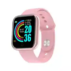 Розовый умные часы, Smart watch Y68, фитнес-браслет, Bluetooth 4.0, унисекс