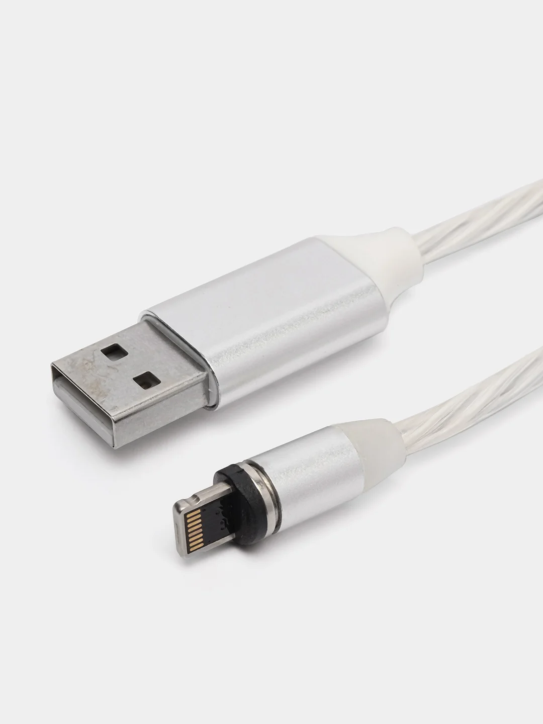 Магнитный кабель Pro Legend USB 2.0 A вилка <--> Lightning (iphone 5/6/7), белый 1 м.