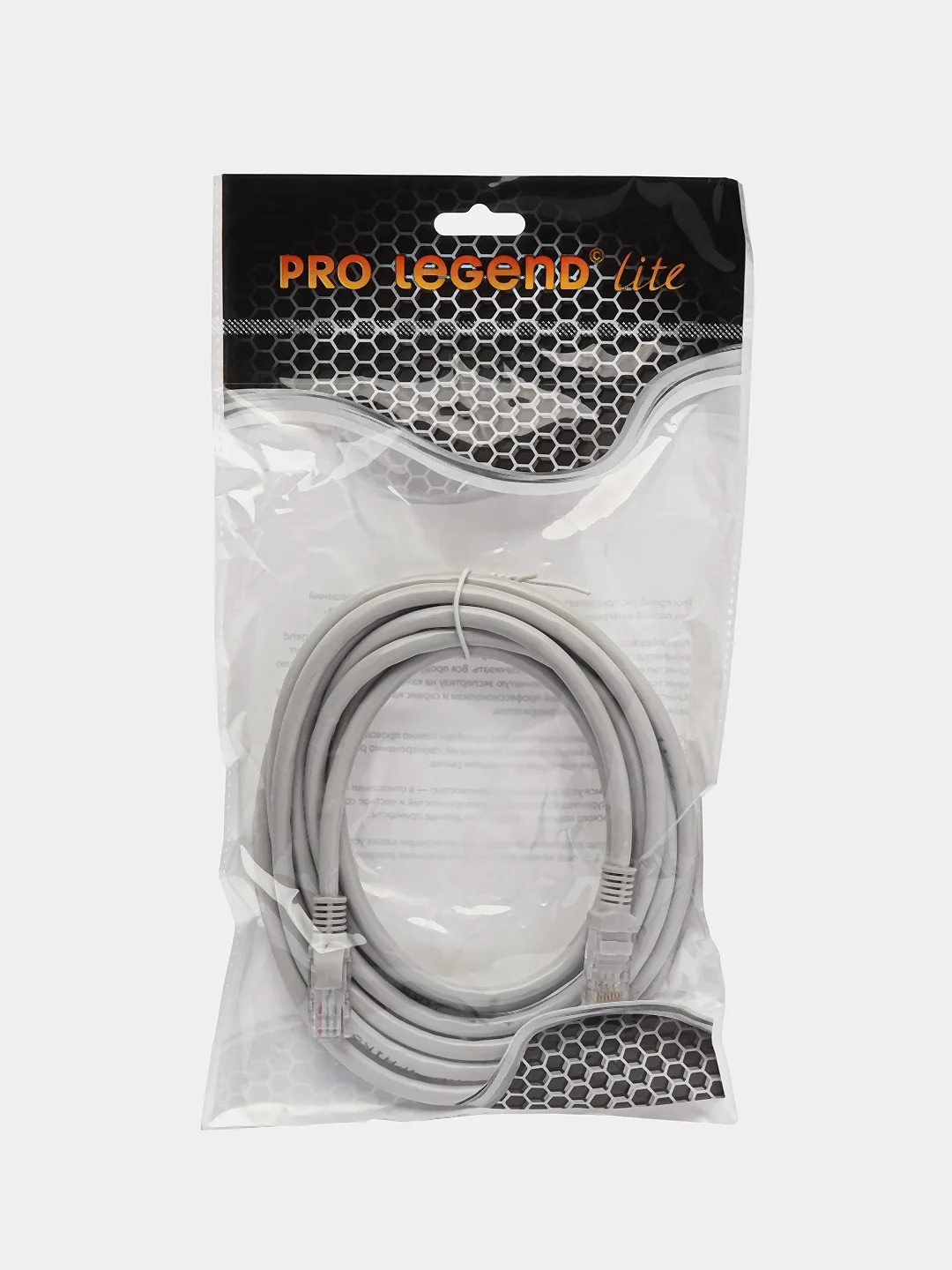 Патчкорд UTP Pro Legend кат.6 RJ-45 вилка <--> RJ-45 вилка, серый, 3 м.