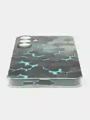 Бирюзовый чехол на Samsung Galaxy A55 5G / Самсунг Галакси А55 5G прозрачный, с рисунком