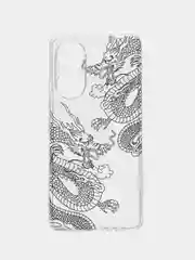 Пудровый чехол на Tecno Camon 20/20 Pro 4G (Текно Камон 20/20 Про 4G), с рисунком, защита камеры