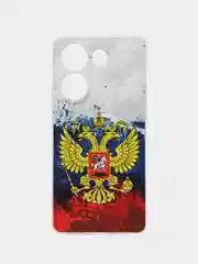 Синий чехол на Tecno Camon 20/20 Pro 4G (Текно Камон 20/20 Про 4G), с рисунком, защита камеры