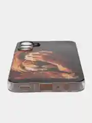 Светло-бежевый силиконовый чехол на Samsung Galaxy A15 / Самсунг А15 прозрачный, с принтом, защита камеры
