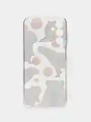 Терракотовый силиконовый чехол на Samsung Galaxy A15 / Самсунг А15 прозрачный, с принтом, защита камеры