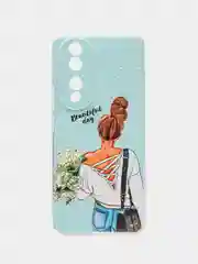 Тёмно-серый силиконовый чехол на Honor 90 (Хонор 90), прозрачный, с рисунком