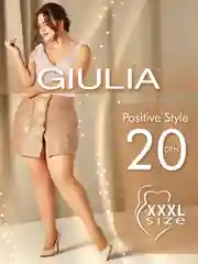 Карамельный колготки женские Giulia POSITIVE STYLE 20 COMFORT больших размеров