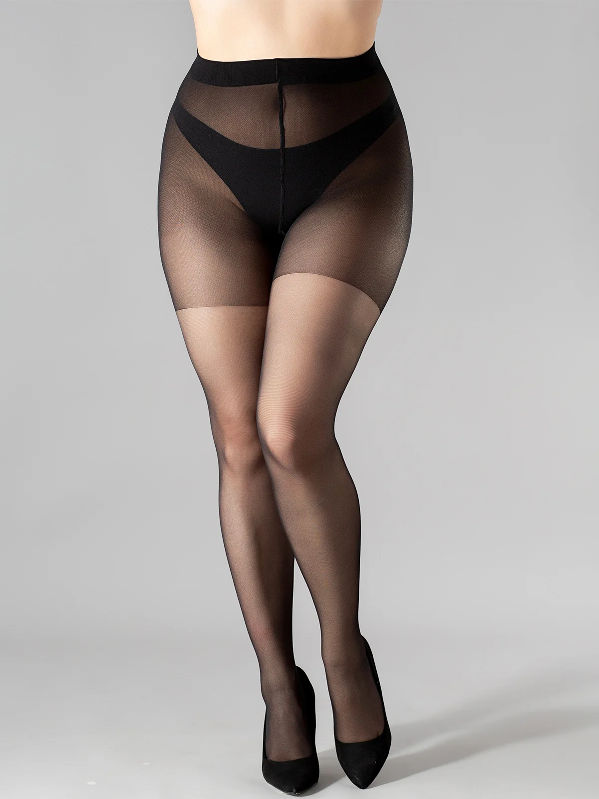 Черный колготки женские Giulia POSITIVE STYLE 20 COMFORT больших размеров