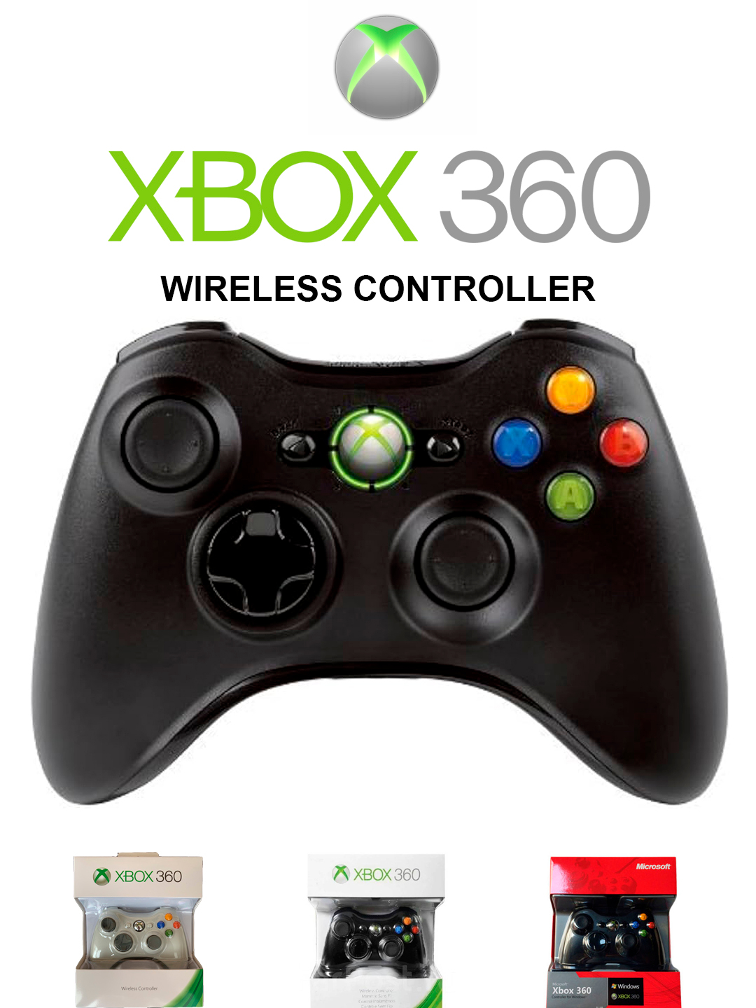 Беспроводной геймпад для Xbox 360 и PC Xbox 360 controller купить по цене  1999 ₽ в интернет-магазине Магнит Маркет