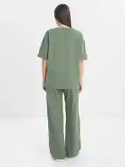 Зелёный хаки спортивный костюм женский