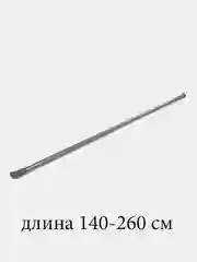 Серебряный карниз регулируемый телескопический, от 140 до 260 см, для ванной комнаты, штанга для штор