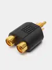 Переход RCA штекер - 2 x RCA гнездо пластик Gold, Gold, Pro Legend