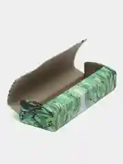 Зеленый магнитный футляр для очков / Очечник / Чехол  для очков