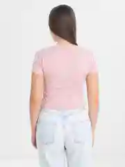 Розовый женская футболка