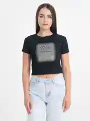 Черный женская футболка